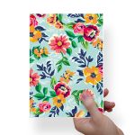 Papel Para Embalar Sabonete Offset (Sulfite) Flores - 10 Unidades (14,5 X 20,5cm)