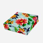 Papel Para Embalar Sabonete Offset (Sulfite) Flores - 10 Unidades (14,5 X 20,5cm)