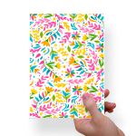 Papel Para Embalar Sabonete Offset (Sulfite) Flores - 10 Unidades (14,5 X 20,5cm)