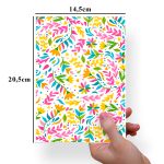Papel Para Embalar Sabonete Offset (Sulfite) Flores - 10 Unidades (14,5 X 20,5cm)