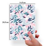 Papel Para Embalar Sabonete Offset (Sulfite) Flores - 10 Unidades (14,5 X 20,5cm)