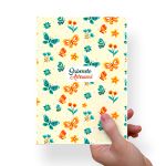 Papel Para Embalar Sabonete Offset (Sulfite) Flores - 10 Unidades (14,5 X 20,5cm)