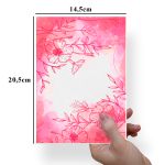 Papel Para Embalar Sabonete Offset (Sulfite) Flores - 10 Unidades (14,5 X 20,5cm)