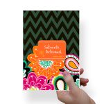 Papel Para Embalar Sabonete Offset (Sulfite) Flores - 10 Unidades (14,5 X 20,5cm)