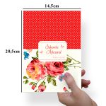 Papel Para Embalar Sabonete Offset (Sulfite) Flores - 10 Unidades (14,5 X 20,5cm)