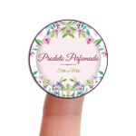 Etiqueta Adesiva para Produto Artesanal - Floral Flores Lavanda Primavera Girassol 4,3x4,3cm - 10 Unidades