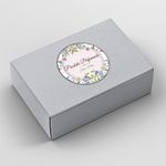 Etiqueta Adesiva para Produto Artesanal - Floral Flores Lavanda Primavera Girassol 4,3x4,3cm - 10 Unidades