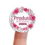 Etiqueta Adesiva para Produto Artesanal - Floral Flores Lavanda Primavera Girassol 4,3x4,3cm - 10 Unidades
