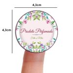 Etiqueta Adesiva para Produto Artesanal - Floral Flores Lavanda Primavera Girassol 4,3x4,3cm - 10 Unidades
