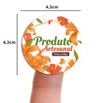 Etiqueta Adesiva para Produto Artesanal - Floral Flores Lavanda Primavera Girassol 4,3x4,3cm - 10 Unidades