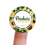 Etiqueta Adesiva para Produto Artesanal - Floral Flores Lavanda Primavera Girassol 4,3x4,3cm - 10 Unidades