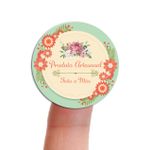Etiqueta Adesiva para Produto Artesanal - Floral Flores Lavanda Primavera Girassol 4,3x4,3cm - 10 Unidades