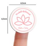 Etiqueta Adesiva para Produto Artesanal - Floral Flores Lavanda Primavera Girassol 4,3x4,3cm - 10 Unidades