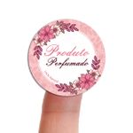 Etiqueta Adesiva para Produto Artesanal - Floral Flores Lavanda Primavera Girassol 4,3x4,3cm - 10 Unidades