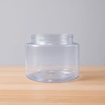 Pote PET Redondo Cristal 100m sem tampa Modelo 1 para Sais de Banho Cremes Hidratante