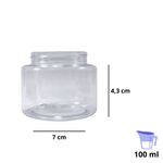 Pote PET Redondo Cristal 100m sem tampa Modelo 1 para Sais de Banho Cremes Hidratante