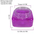 Pote PET Quadrado Cristal 330ml sem Tampa Mod 4