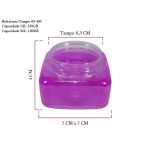 Pote PET Cristal Quadrado 110ml sem tampa Mod 4