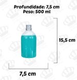 Frasco PET Cristal Cilíndrico 500ml Ideal para Sabonete Líquido, Difusor e Home Spray