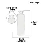 Frasco Vidro Cilindrico Comprido Pen 15ml Bocal Recrave 15mm