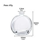 Frasco Vidro Cristal Luna 25ml Recrave 15mm para Perfumes Loções Colônias