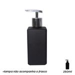 Frasco Vidro Square 250ml 28/410 Ideal para Sabonete Líquido, Difusor e Hidratante - Escolha a Cor