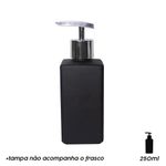 Frasco Vidro Square 250ml 28/410 Ideal para Sabonete Líquido, Difusor e Hidratante - Escolha a Cor