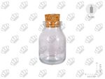 Frasco Vidro Cristal Cilíndrico 50ml para Sais de Banho