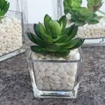 Adorno Porta Vela de Vidro Cristal 80ml Sem Tampa - Quadrado Pequeno (5x5cm)