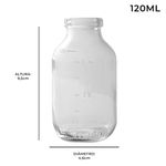 Frasco Vidro Cilíndrico 120ml S/ Rolha Sais de Banho - Cristal