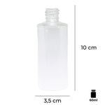 Frasco Vidro Laque 60ml 18/410 - Ambar Branco Fosco Brilhante Cristal Preto