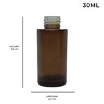 Frasco Vidro Laque Cilíndrico Reto 30ml (20/410) - Escolha a Cor