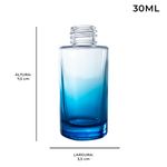 Frasco Vidro Laque Cilíndrico Reto 30ml (20/410) - Escolha a Cor