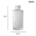 Frasco Vidro Laque Cilíndrico Reto 30ml (20/410) - Escolha a Cor