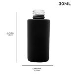 Frasco Vidro Laque Cilíndrico Reto 30ml (20/410) - Escolha a Cor