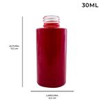 Frasco Vidro Laque Cilíndrico Reto 30ml (20/410) - Escolha a Cor