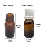 Frascos de Vidro Ambar Pequeno Cilíndrico 10ml 18/410 - sem Tampa