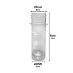 Tubete de Acrilico 8cm Dupla Posição sem Tampa 28/410