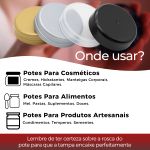 Tampa Plástica para Potes - Ideal para Cremes, Pastas, Sais, Doces, e Temperos