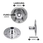 Ilhós Suporte para Pavio de Vela Base 15mm Universal Metalico