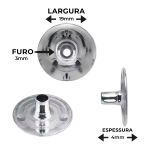Ilhós Suporte para Pavio Grosso Vela Grande Base 19mm Metalico