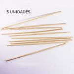 5 Vareta de Madeira 25 cm x 4 mm