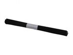 Vareta de Fibra de Algodão 4 Mm X 25 Cm Preta - Pct 20 Unid