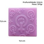 Forma de Silicone Dia da Mulher Força