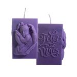 Forma de Silicone Feliz dia das Mães Vela Mão com Bebe