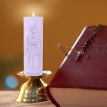 Forma de Silicone Mini Vela de Sete Dias Virgem Maria Com Menino Jesus