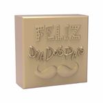 Molde de Silicone Quadrado Feliz dia dos Pais Bigode Modelo 2