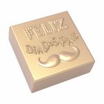 Molde de Silicone Quadrado Feliz dia dos Pais Bigode Modelo 2