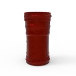 Molde de Silicone Vela Cilindrica de Natal Laço e Guirlanda