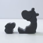 Molde Silicone Hipopotamo Mãe Encaixe Maternidade Animal